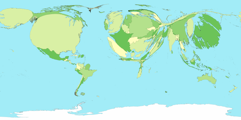 GDP cartogram