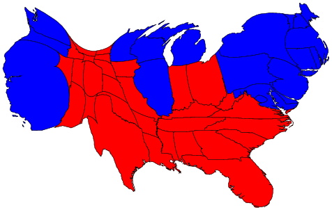 state level cartogram