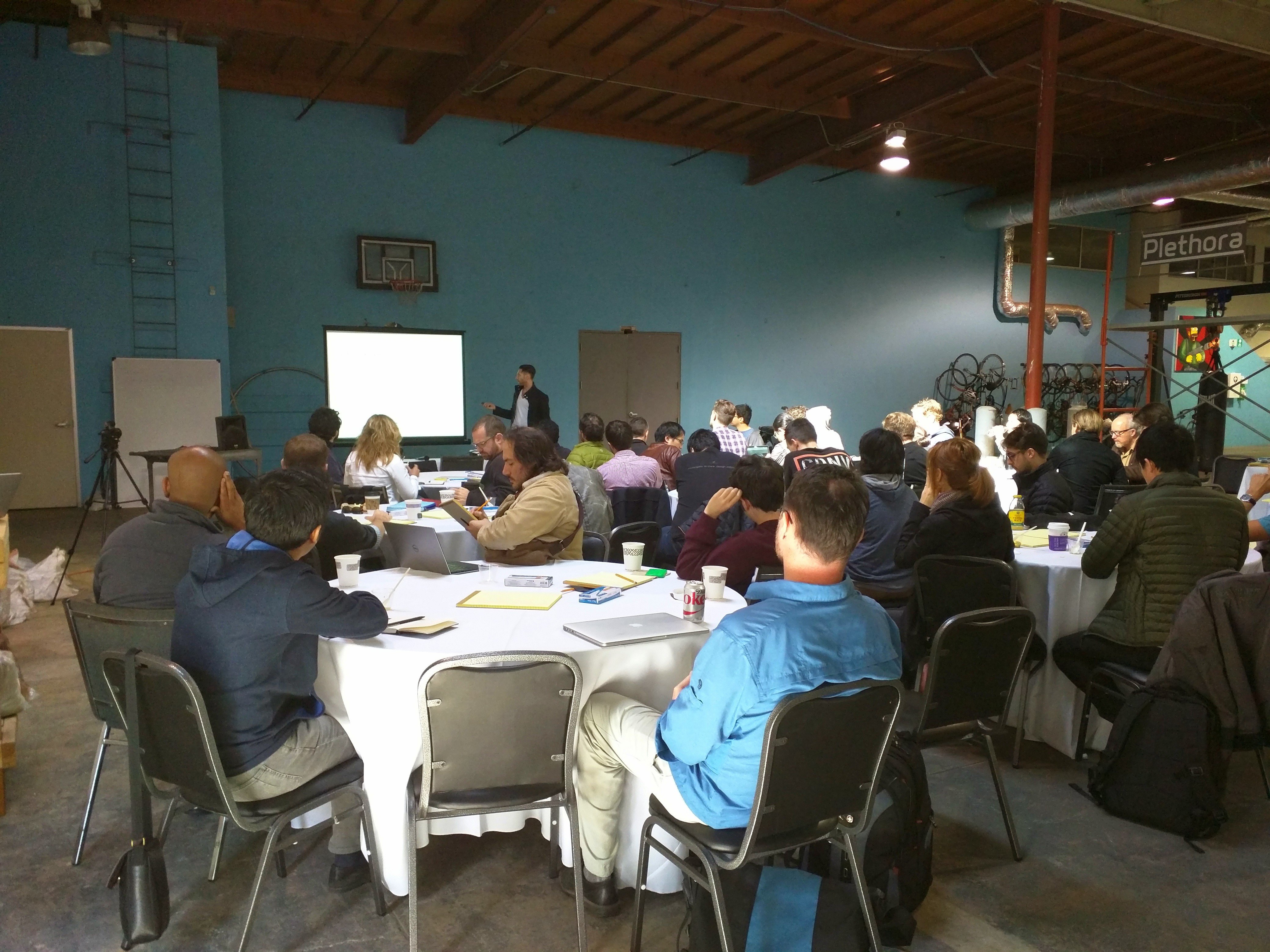 Refactor Camp 2015 session in progress at Plethora, San Francisco