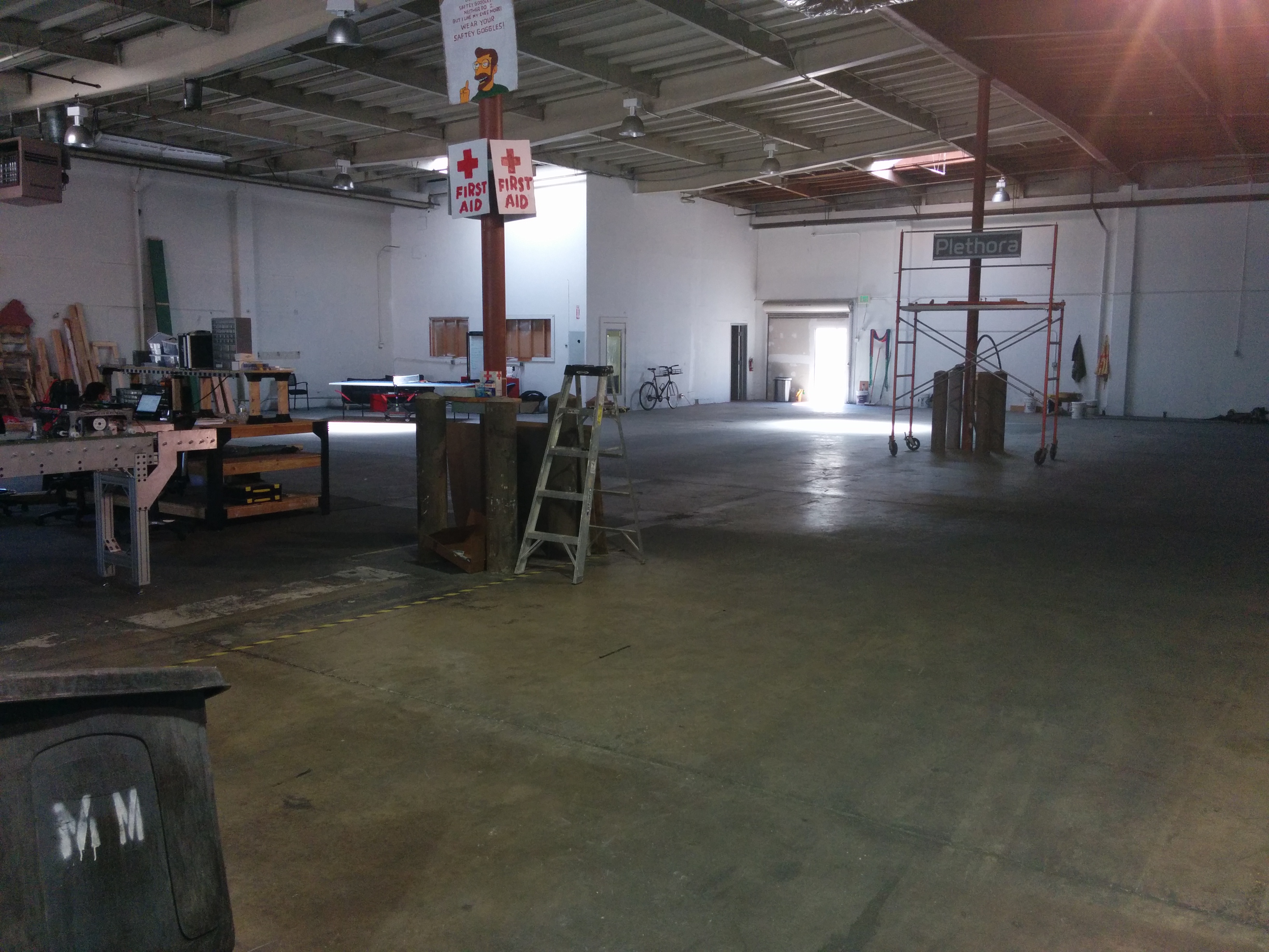 Refactor Camp 2015, Plethora factory floor before event setup